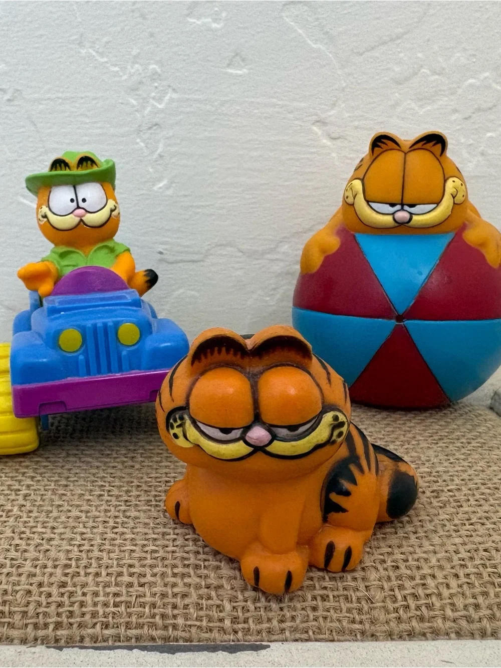 Set of 3 Vintage Garfield the Cat Toys